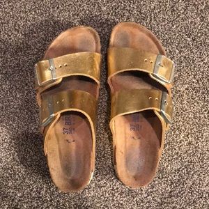Birkenstock metallic gold size EU 37